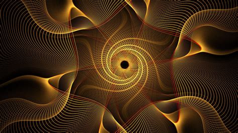 Wallpaper Fractal Lines Twisted Hd Widescreen High Definition