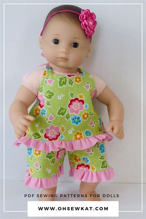 Make Bitty Baby Doll Clothes With Easy Pdf Sewing Patterns From Oh Sew
