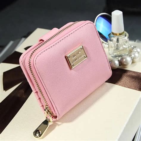 Women Short Wallets PU Leather Female Plaid Purses Nubuck Card Holder