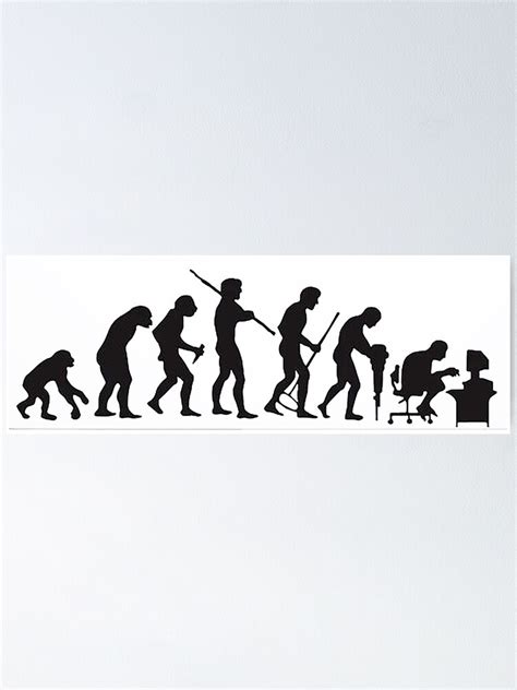 Evolution Of Computer Geek Poster For Sale By Thatstickerguy Redbubble