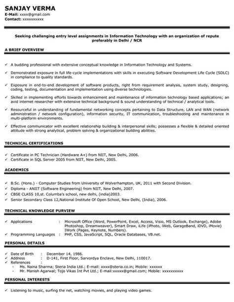 By highlighting your skills, strengths, and work experience, the resume fresher resume template. Download Sample Resume for Freshers for Free - FormTemplate