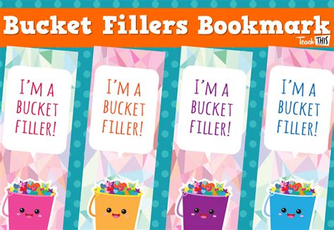 Bucket Filler Bookmarks Bucket Filler Classroom Games Fill Your