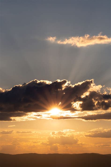 Sun Rays Clouds Royalty Free Stock Photo