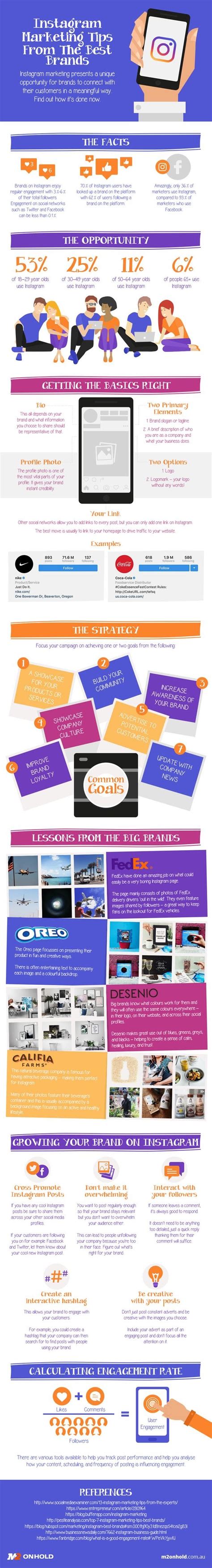 Instagram Marketing Tips From The Best Brands Infographic