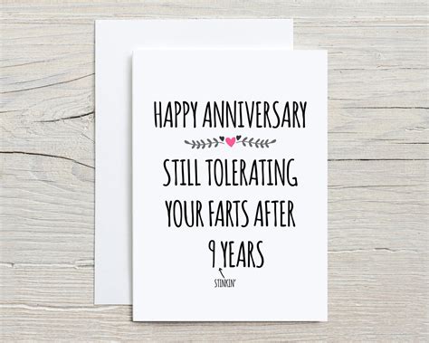 9th anniversary card 9th anniversary t for husband 9 year etsy uk