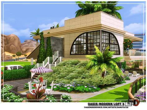 Oasis Modern Loft 3 By Danuta720 Sims 4 Residential Lots