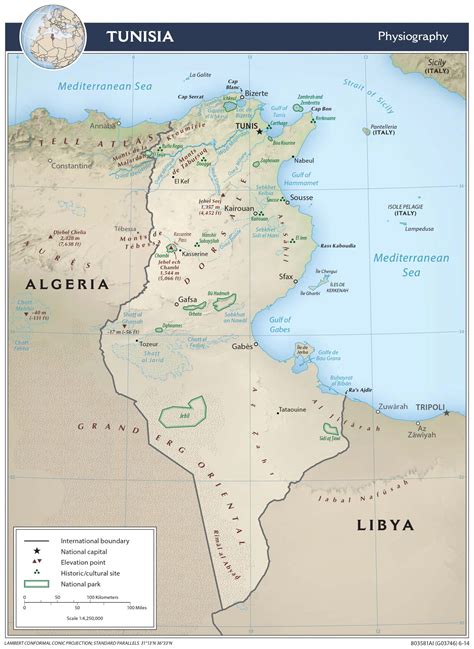 Geographic Map Of Tunisia Countryreport