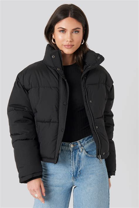 This Short Padded Jacket By Na Kd Features Cropped Length A Padded And