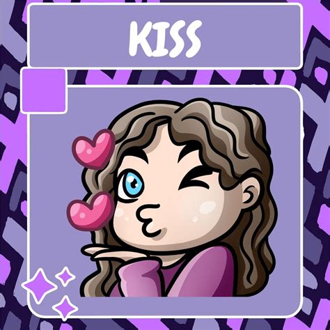 Kiss Emote Twitch Emote Youtube Emote Discord Emote Community Emote