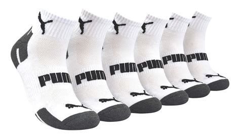 Puma Mens 6 Pack Quarter Crew Training Socks Sock Size 10 13 P114385 Gk 888435399919 Ebay