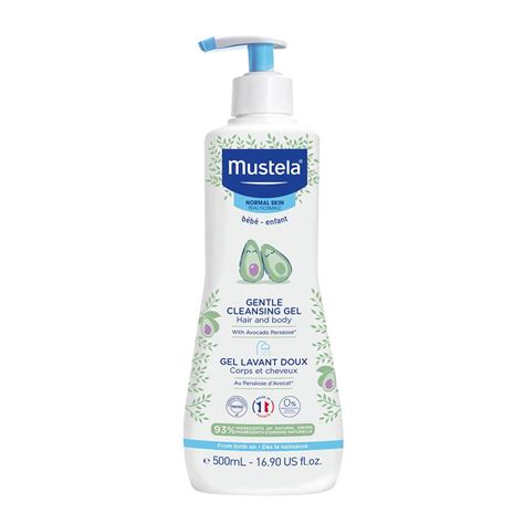 Mustela Baby Gentle Cleansing Gel Baby Hair Body Wash With Natural Avocado Fortified With