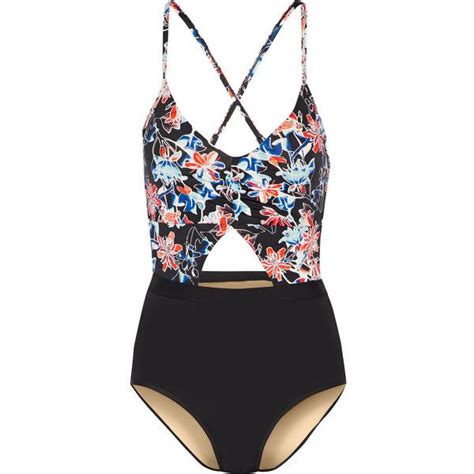 Tart Collections Karel Cutout Printed Swimsuit Liked On Polyvore