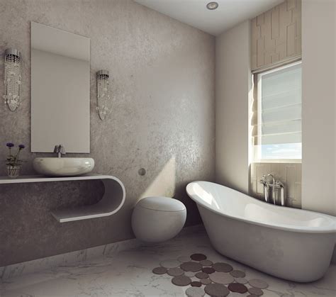 Modern Earthy Design Bath Room Free 3d Model Max