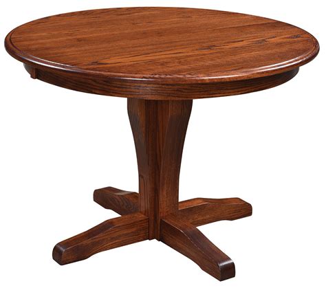 Contemporary Round Pedestal Dining Table from DutchCrafters Amish