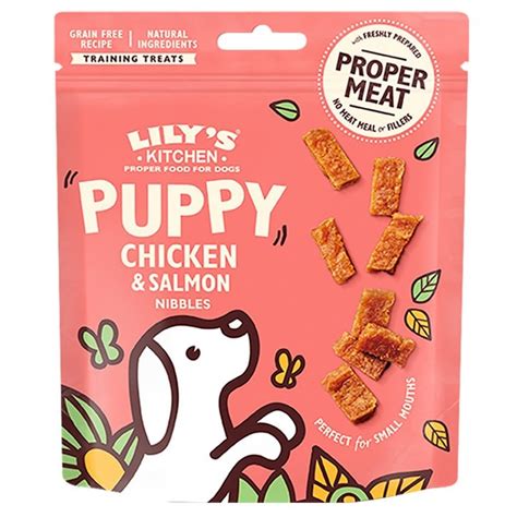 Lilys Kitchen Puppy Chicken And Salmon Nibbles Dog Treats 70g Feedem