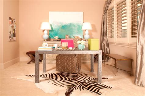 Glamorous Office Space Eclectic Home Office Houston