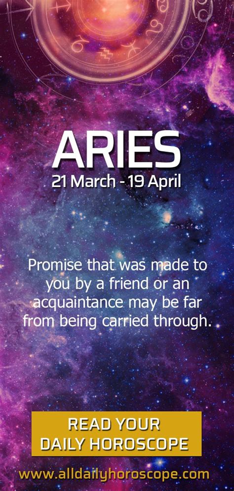 Family life is a big theme and you might very well be welcoming a baby to your family in 2019. Aries Daily Horoscope March 11, 2020