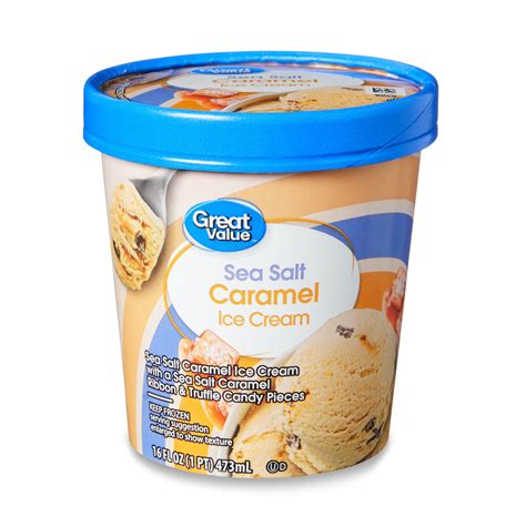 Great Value Ice Cream Pint Sea Salt Caramel Fl Oz Walmart Com