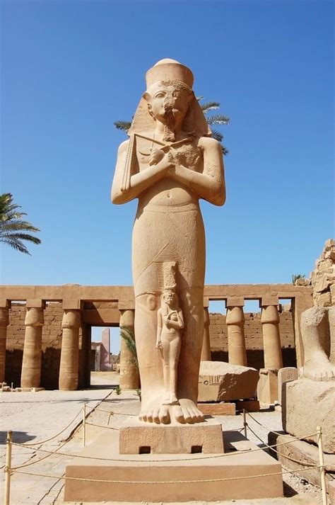 Pharaoh Statue At Karnak Temple Luxor Egypt Luxor Egypt Egypt Statue