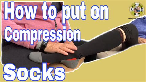 how to put on compression socks easily youtube