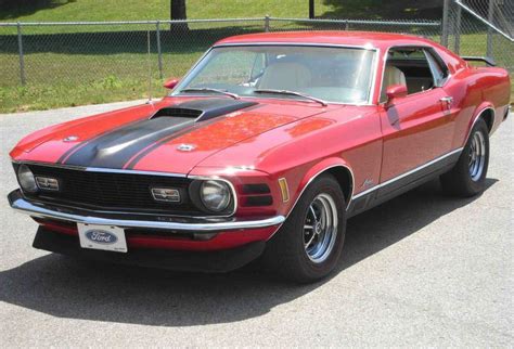 Red 1970 Mach 1 Ford Mustang Fastback Photo Detail