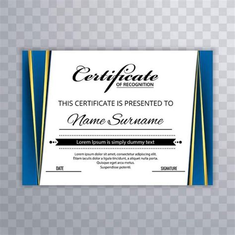Plantilla De Diploma Certificado Premium Premios De Diseño Creativo