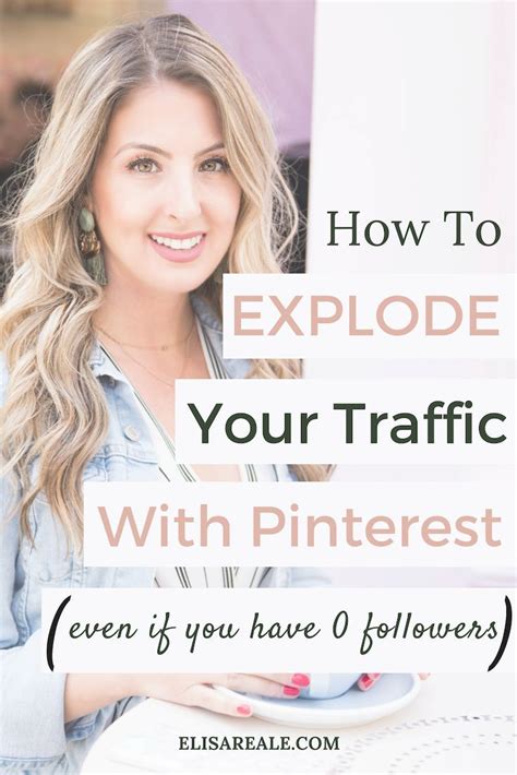 a woman holding a plate with the words how to explode your traffic with pinterest
