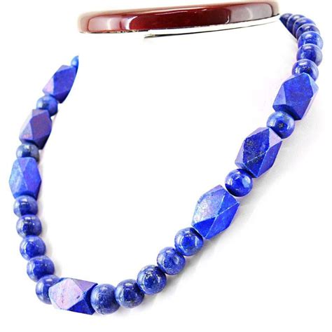 Natural Blue Lapis Lazuli Beads Necklace