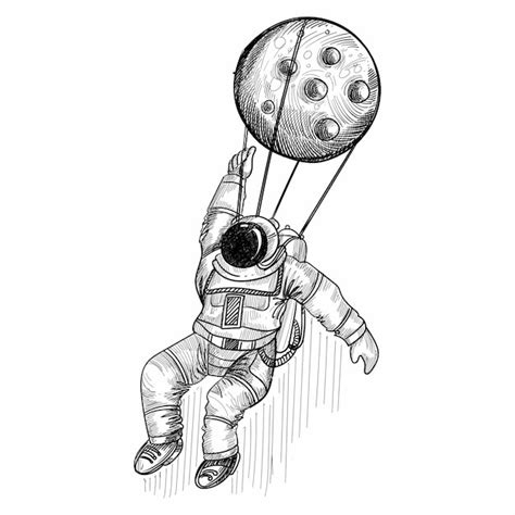 Aggregate More Than 134 Astronaut Drawing Easy Super Hot Vietkidsiq