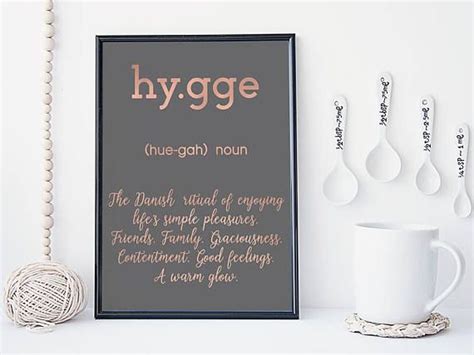 Hygge Print Hygge Scandi Art Motivational Poster Typographic