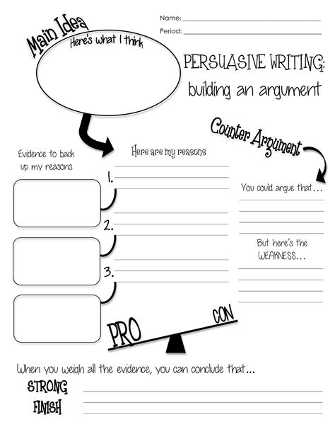 Persuasive Writing Worksheets Grade Worksheeto Com
