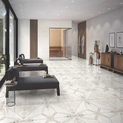 Grey Material Ceramic Kajaria The Star Living Room Floor Tiles 60