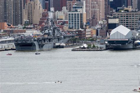Navy Ship At Port In Nyc Editorial Photo Image Of York 93756821