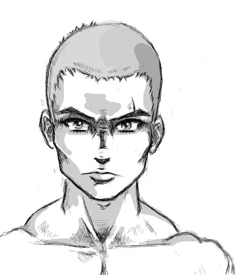Male Manga Face Sketch 2my Manga Character By Neranu On Deviantart