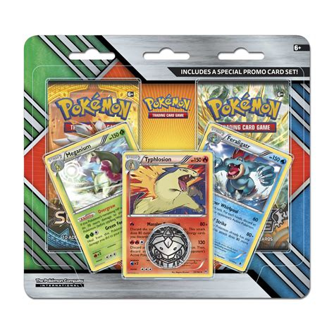 How many cards in a pokemon booster pack. Pokémon TCG: 2 Booster Packs, Coin & Meganium, Typhlosion & Feraligatr Promo Cards | Pokémon ...