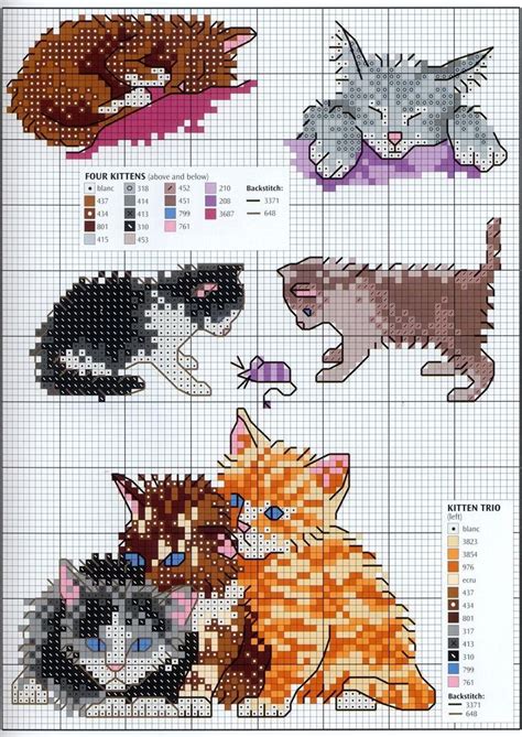 Cats And Kittens Cross Stitch Patterns Cross Stitch Animals Cat