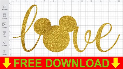 Love Disney Svg Free Cut File For Cricut YouTube