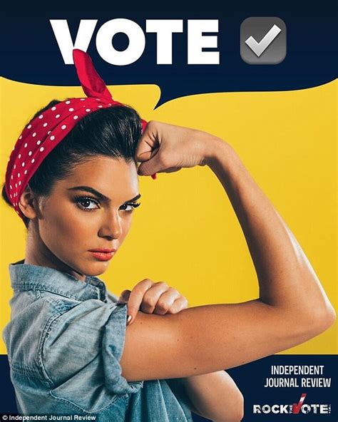 Kendall Jenner Dresses Up As Rosie The Riveter To Urge Young Women To