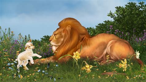 Lion And Lamb Wallpaper 54 Images