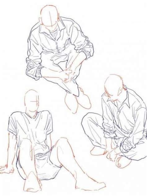 Drawing People Sitting Pose Reference
