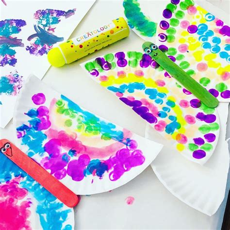 Create Paper Plate Butterflies With Dot Markers Glitter On A Dime