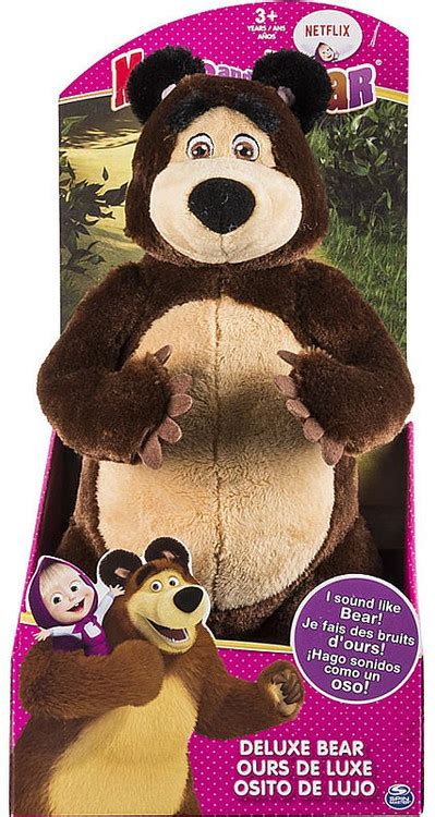 Masha And The Bear Bear 12 Deluxe Plush Squeeze Me Roar Spin Master Toywiz