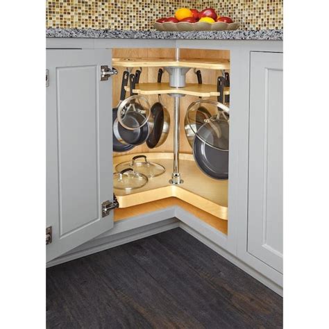 Portable ones sit on tabletops or inside cabinets best online cabinets shares some useful information about lazy susan cabinet sizes. Rev-A-Shelf 2-Tier Wood Kidney Cabinet Lazy Susan in the ...