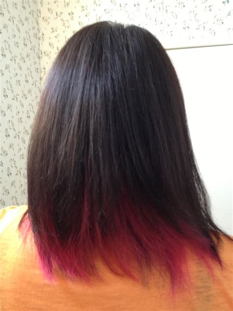 The Gallery For Brown Hair With Pink And Purple Tips