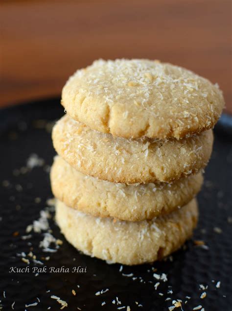 Eggless Coconut Cookies Whole Wheat