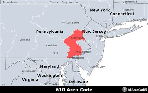 610 Area Code Location Map Time Zone And Phone Lookup