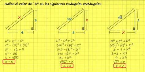 Tu Bloc De Notas Teorema De Pitágoras Triángulos Rectángulos