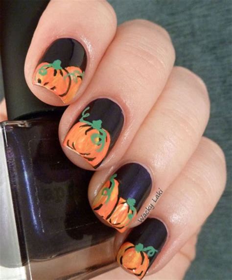 Scary Halloween Pumpkins Nail Art Designs Pumpkin Nail Art Pumpkin