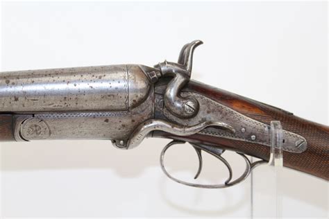 Engraved J Manton Co Side Lever Shotgun C R Antique Ancestry Guns