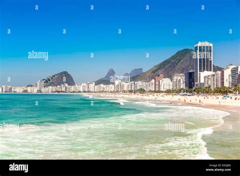 Sunny Day On Copacabana Beach In Rio De Janeiro Brazil Stock Photo Alamy